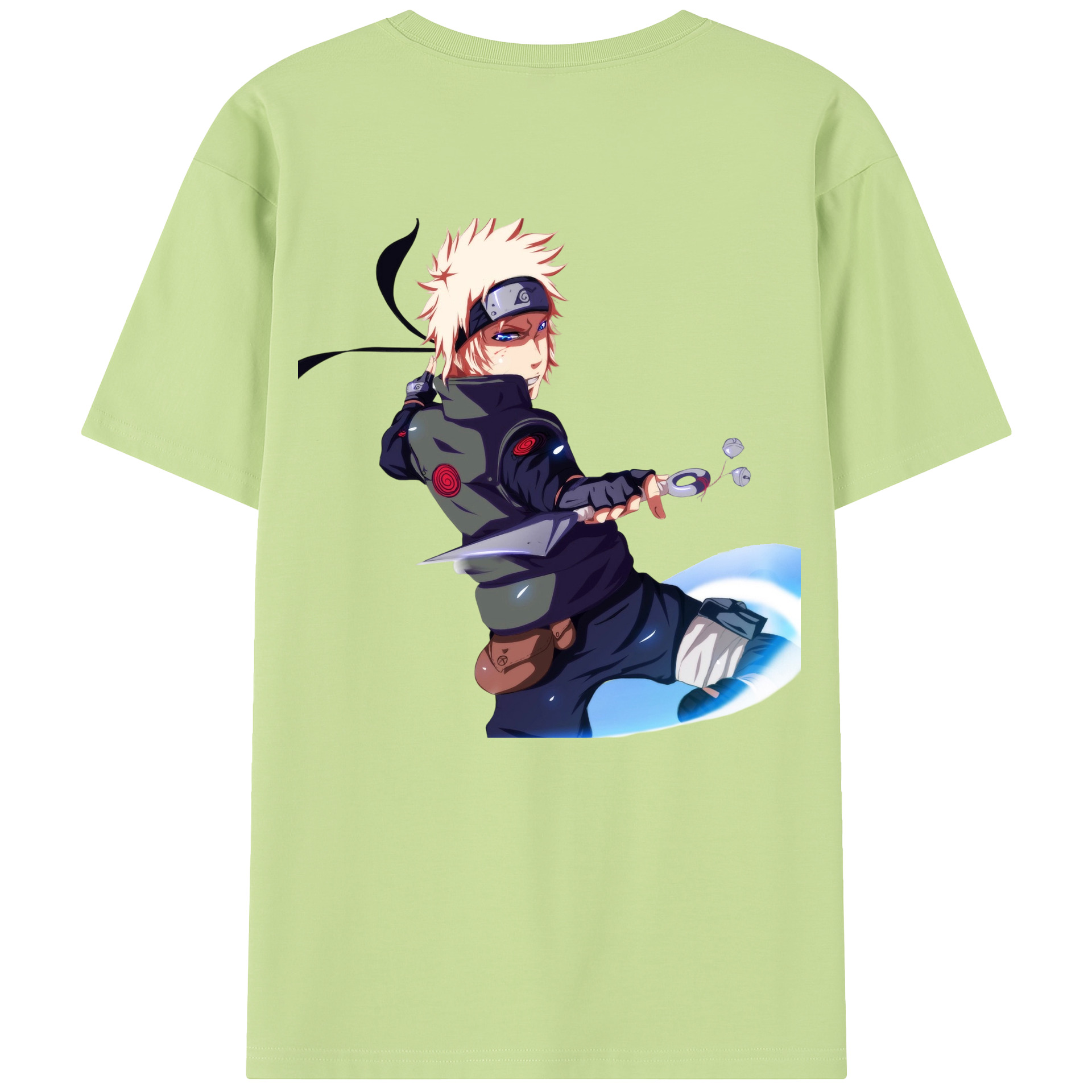 （画像用） NARUTO -ナルト- 波風 ミナト Namikaze Minato 綿100％半袖Tシャツ（背面プリント）